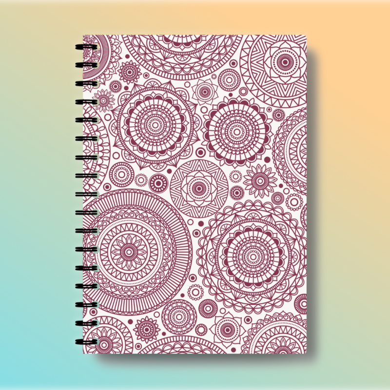 Cute Colorful Henna Doodle Flower Design Notebook Diary Bookmark Sticky Pads Notepads 166 1