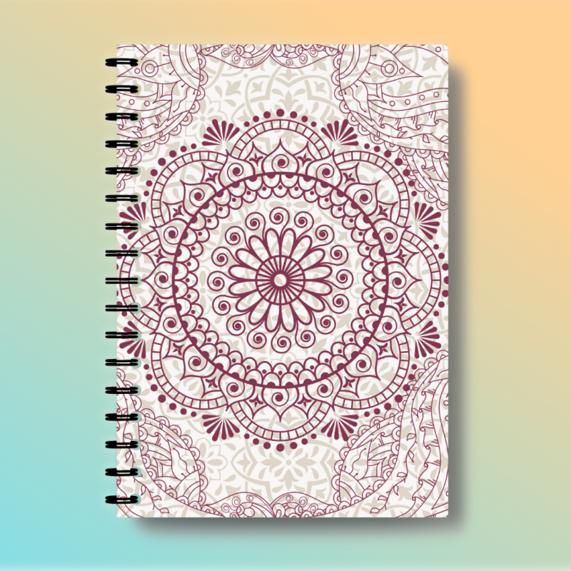 Cute Colorful Henna Doodle Flower Design Notebook Diary Bookmark Sticky Pads Notepads 166 2