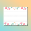 Cute Colorful Henna Doodle Flower Design Personalized Customized Notebook Diary Bookmark Sticky Pads Notepads 29