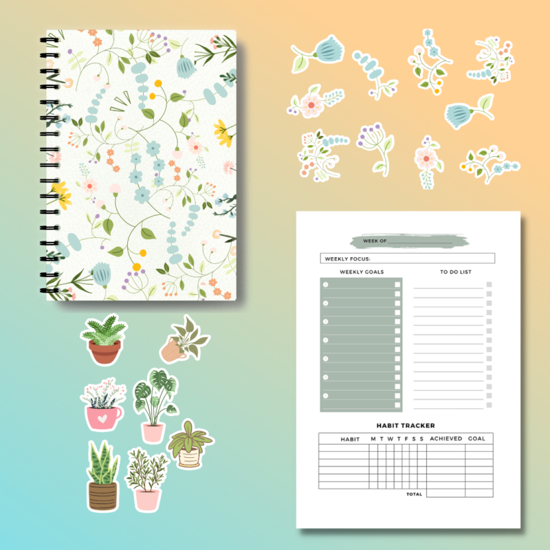 Cute Personalized Custom Planner Customized Diary Stationery Pack 1