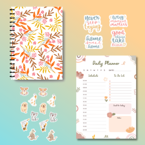 Cute Personalized Custom Planner Customized Diary Stationery Pack 4