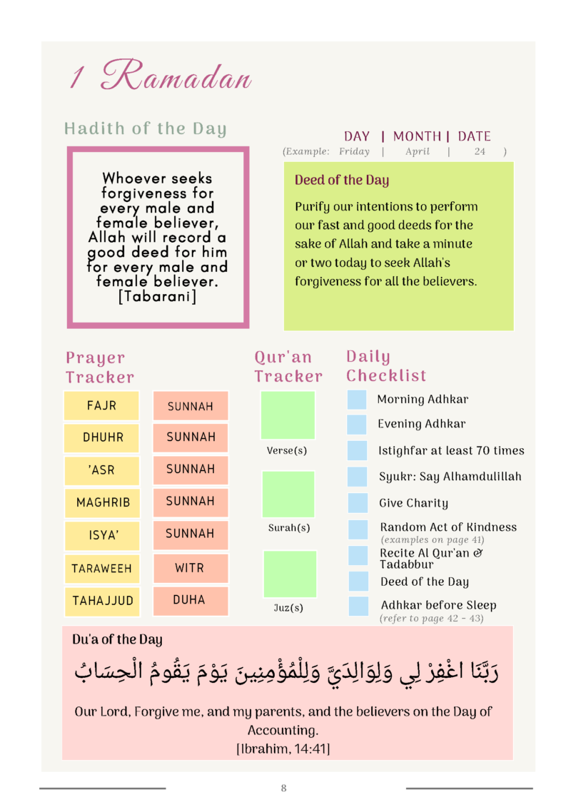 Ramadan 2023 Planner Page 08