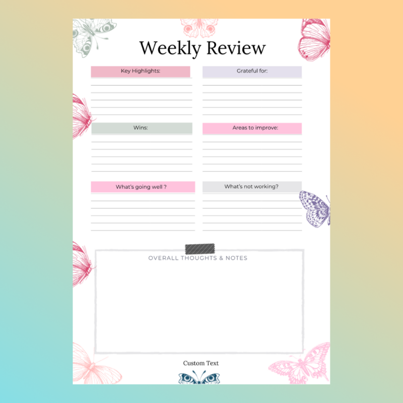 Personalised Custom Student Journal Planner Weekly Diary Academic 19