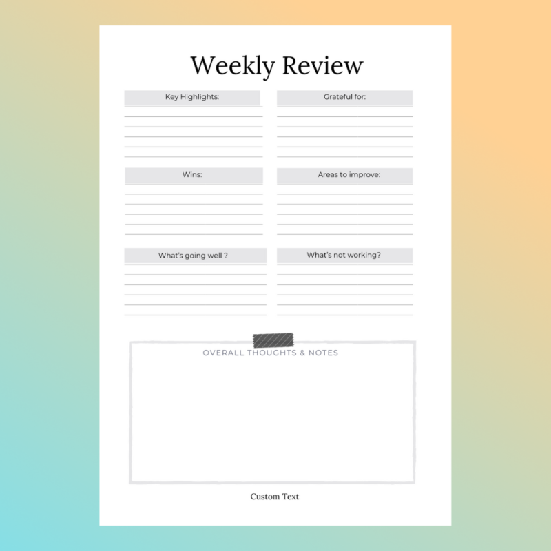 Personalised Custom Student Journal Planner Weekly Diary Academic 5
