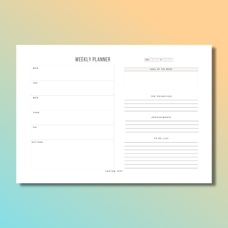 Custom Desk Planner Desk Calendar Personalised Desk Pad (3)