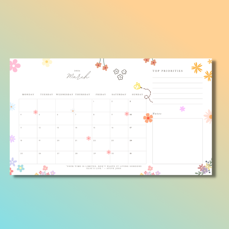 Custom Desk Planner Desk Calendar Personalised Desk Pad (6)