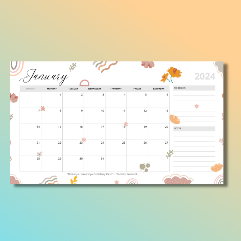 Custom Desk Planner Desk Calendar Personalised Desk Pad (7)
