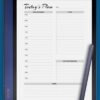 Daily planner with hourly schedule & to-do list – military time format 8