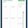 Week at a Glance planner with calendar 7