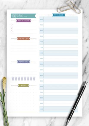 Dated Daily Planner – Casual Style