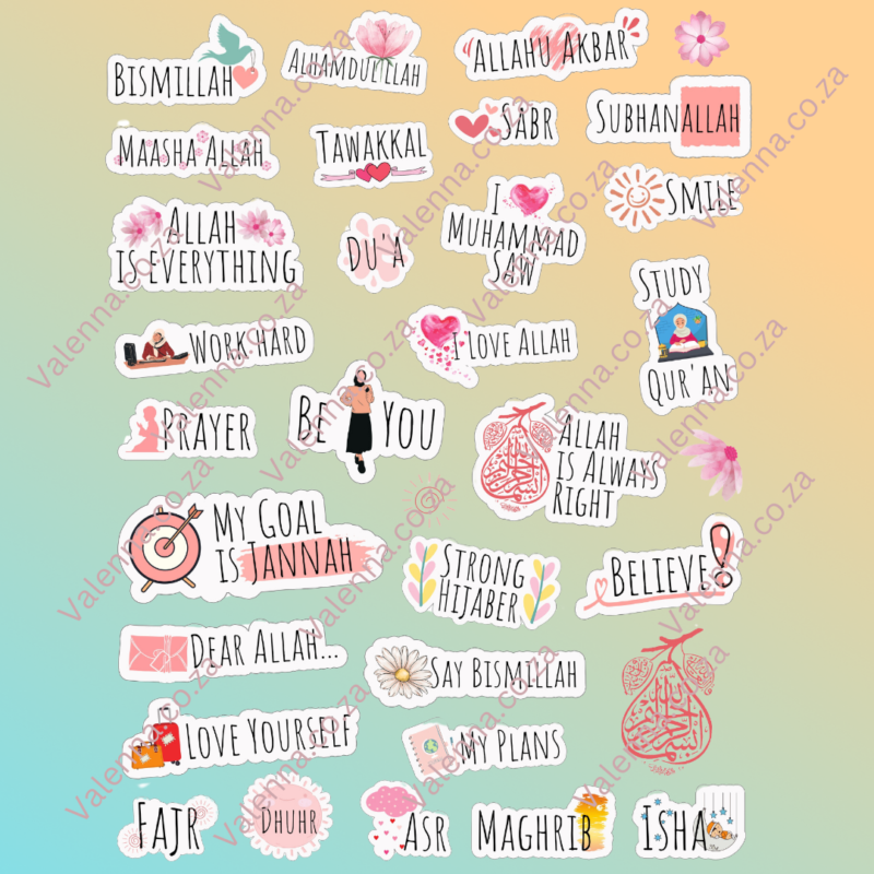 Islam Stickers Moslem Journalis Stickers Islamic Journaling Accessories (2)