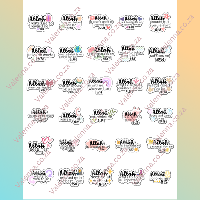 Islam Stickers Moslem Journalis Stickers Islamic Journaling Accessories (8)