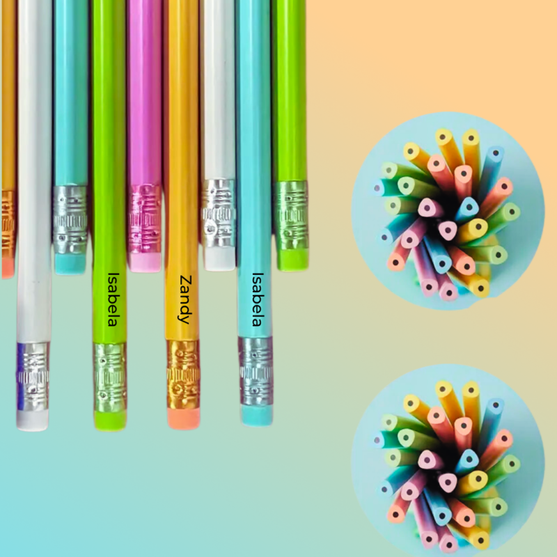 Custom Personalised Branded Pens and Pencils Pastel Multicolor (3)