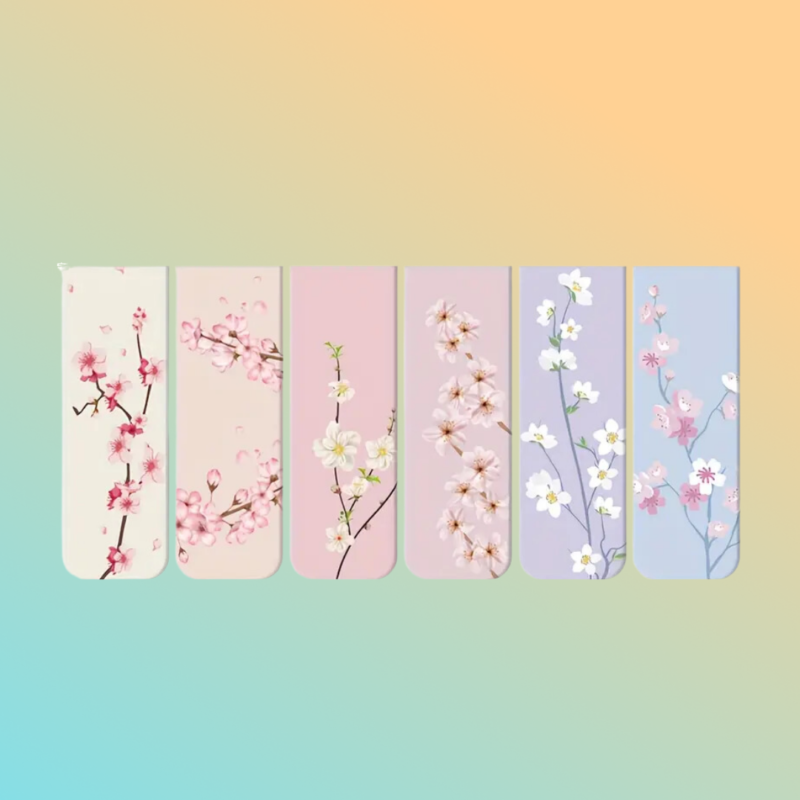 Magnetic Floral Bookmarks Paper Clip Stationery Bookmark (2)