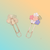 Paper Clip Floral Enamel Metal Stationery Bookmark (4)