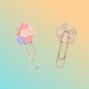 Paper Clip Floral Enamel Metal Stationery Bookmark (5)