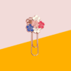 Paper Clip Floral Enamel Metal Stationery Bookmark (7)