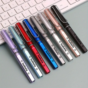 Premium Personalised Metallic Gel Customised Pens (10)