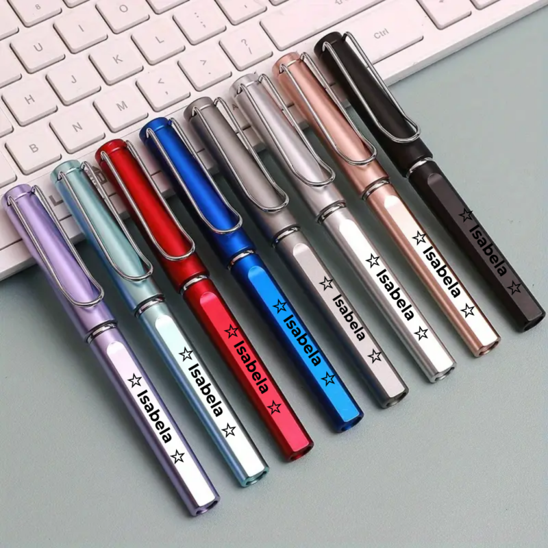 Premium Personalised Metallic Gel Customised Pens (10)